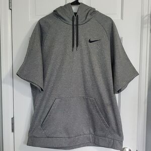 Nike Dri Fit Gray Men's Xxl Short Sleeve Hoodie
